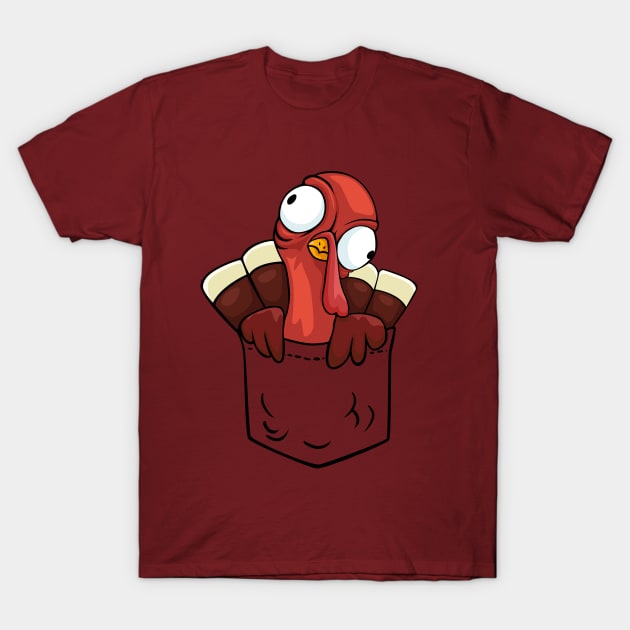 Funny Thanksgiving Turkey Pocket T-Shirt by RCM Graphix